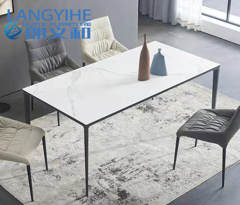 میز ناهارخوری سنگ مرمر مینیمالیستی صفحه سنگ راک 130x70cm