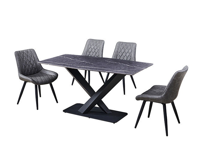 میز ناهار خوری 6 نفره 150x80x77cm با روکش مرمر
