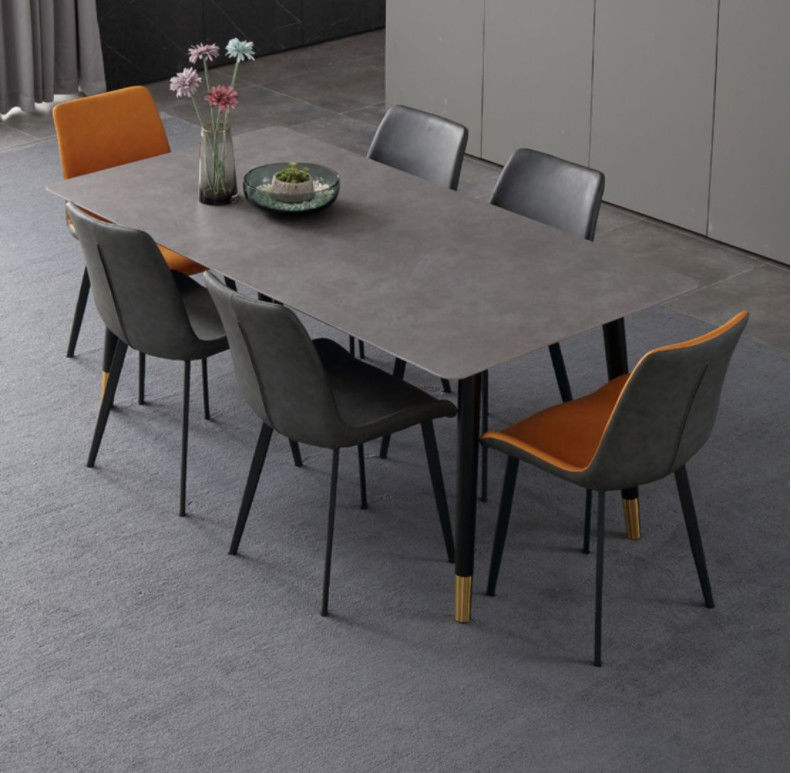 130cmx80cmx77cm میز ناهار خوری سنگ مرمر لوکس ، طراحی میز ناهار خوری با بالای سنگ مرمر