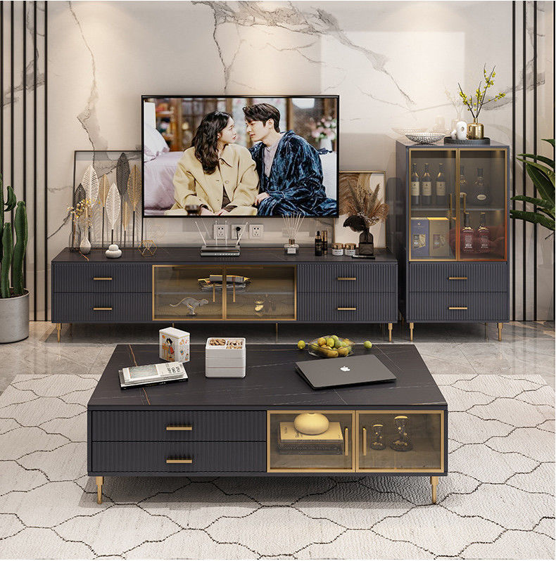 میز تلویزیون 200x40x54cm و میزهای قهوه