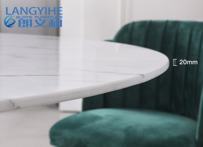 میز ناهار خوری مینیمالیستی Odm Circle Marble ترکیبی Nordic ارتفاع 75 سانتی متر