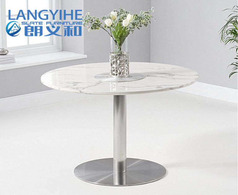 میز ناهار خوری Oem Odm Circle Marble 120cm