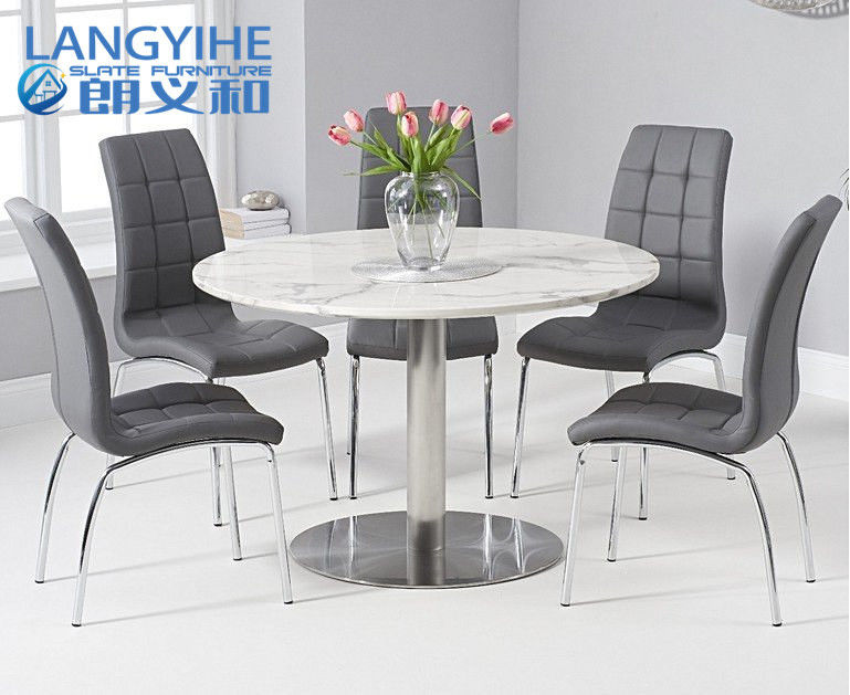 میز ناهار خوری Oem Odm Circle Marble 120cm