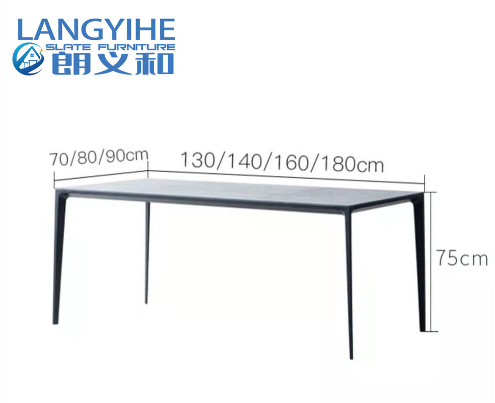 میز ناهارخوری سنگ مرمر مینیمالیستی صفحه سنگ راک 130x70cm
