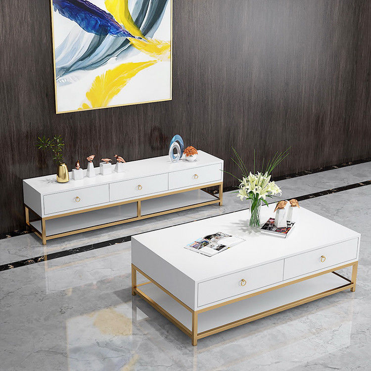 حباب EPE کابینت تلویزیون لوکس مبلمان اتاق نشیمن قاب فولادی ضد زنگ